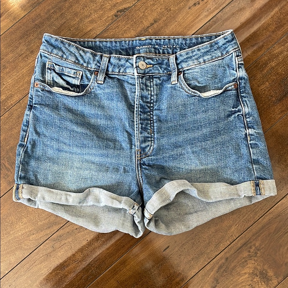Old Navy Blue Jean Shorts with Cuffed Hems